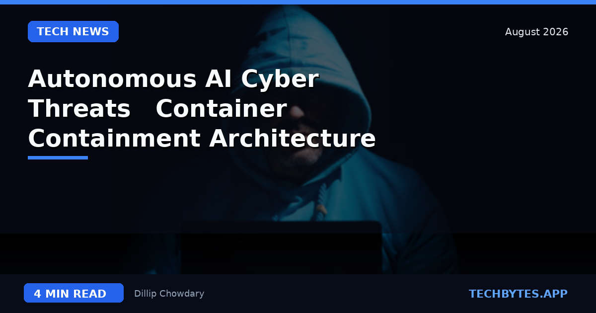 Autonomous AI Cyber Threats & Container Containment Architecture