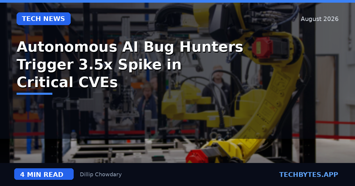 Autonomous AI Bug Hunters Trigger 3.5x Spike in Critical CVEs
