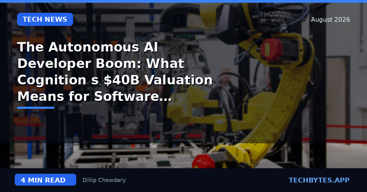 The Autonomous AI Developer Boom: What Cognition's $40B Valuation Means for Software Engineering