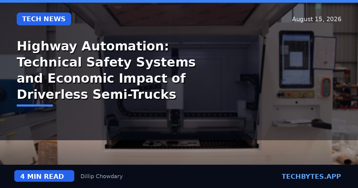 Highway Automation: Technical Safety Systems and Economic Impact of Driverless Semi-Trucks