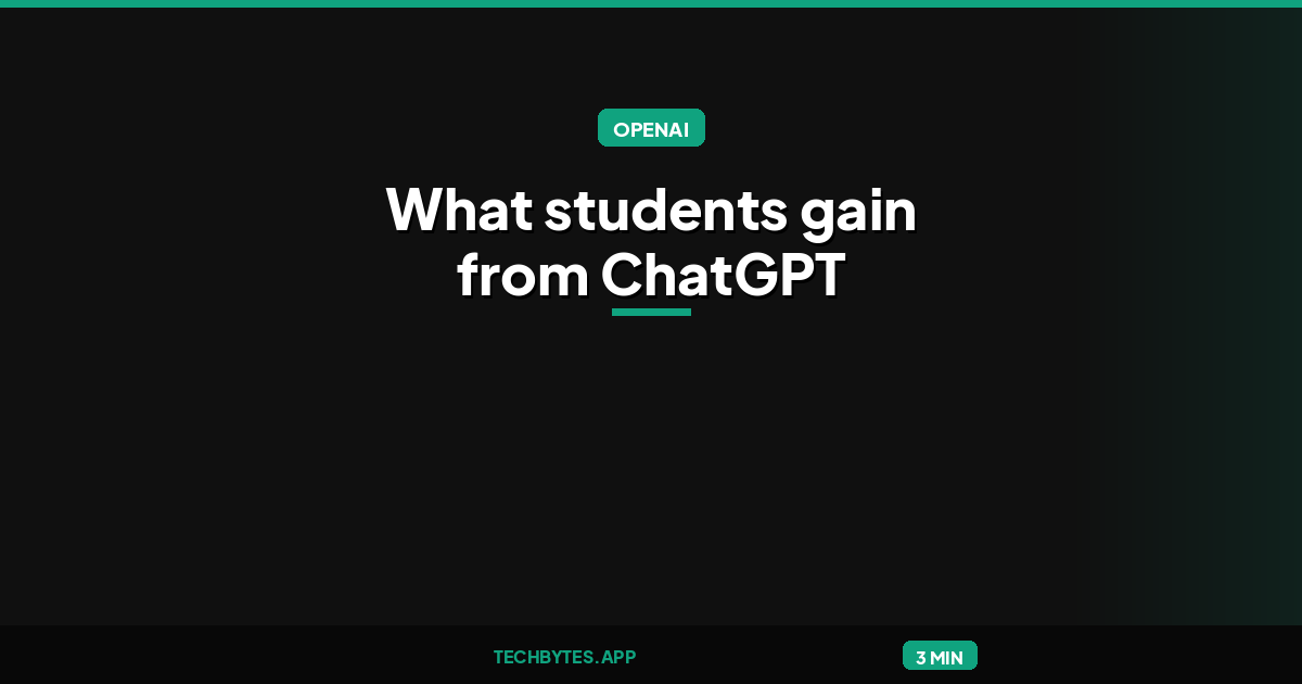 Better answers, broader thinking: What students gain from ChatGPT