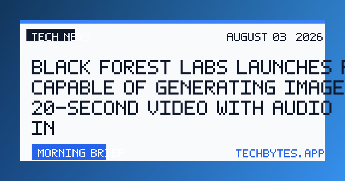 Black Forest Labs launches FLUX 3 capable of generating images and 20-second video with audio — but in…