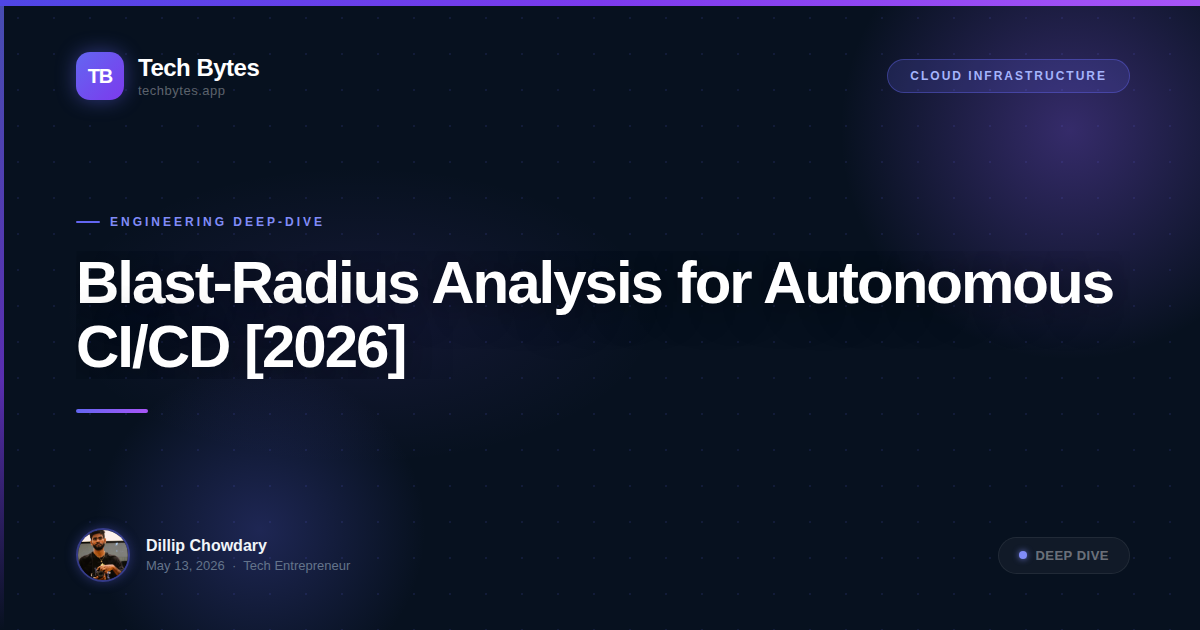 Blast-Radius Analysis for Autonomous CI/CD [2026]