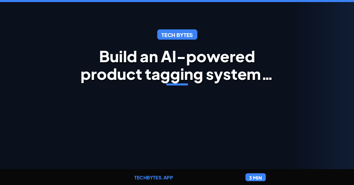 Build an AI-powered product tagging system with Amazon SageMaker