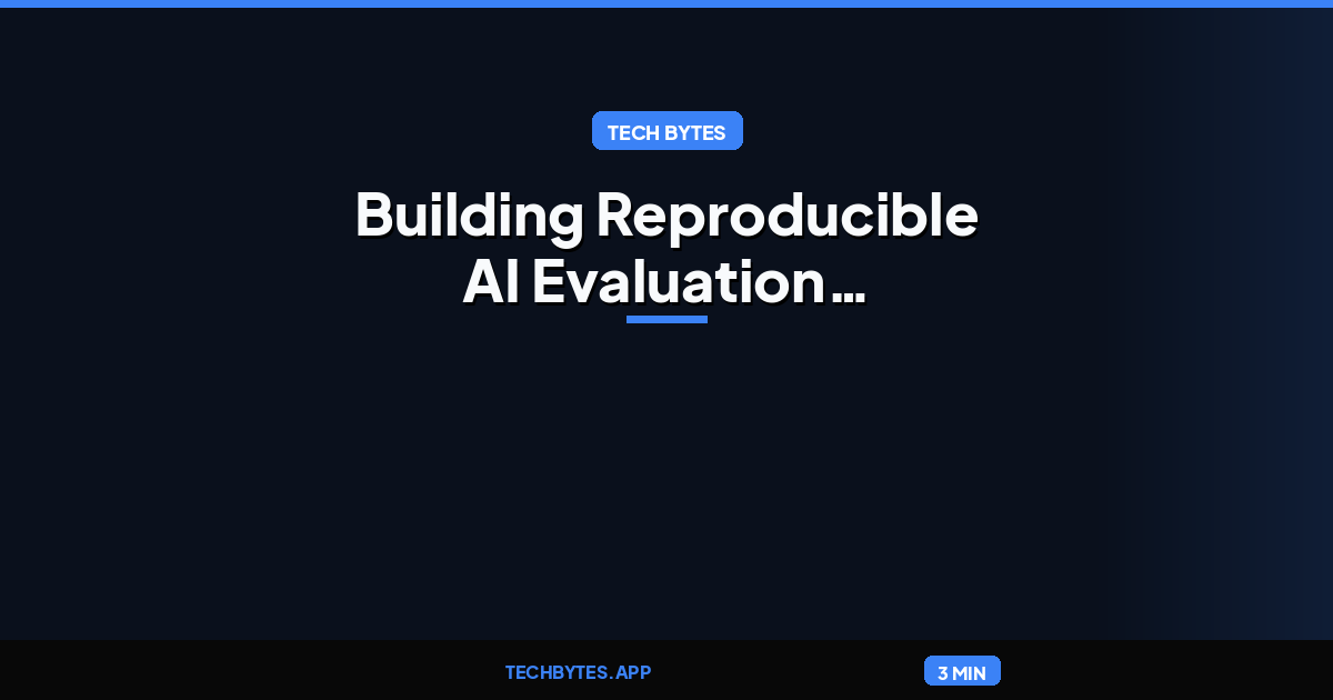Building Reproducible AI Evaluation Workflows with Docker Sandboxes