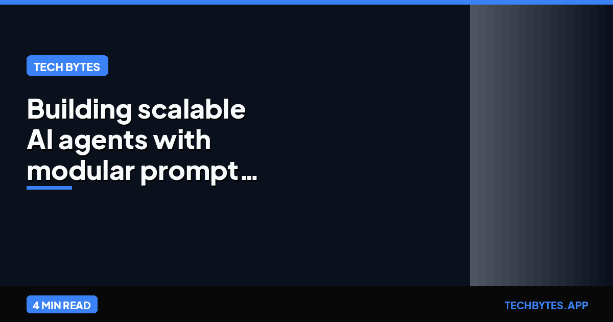 Building scalable AI agents with modular prompt transpilation