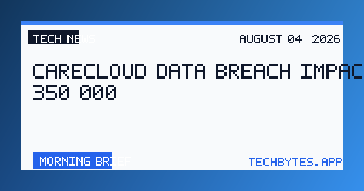 CareCloud Data Breach Impacts Over 350,000