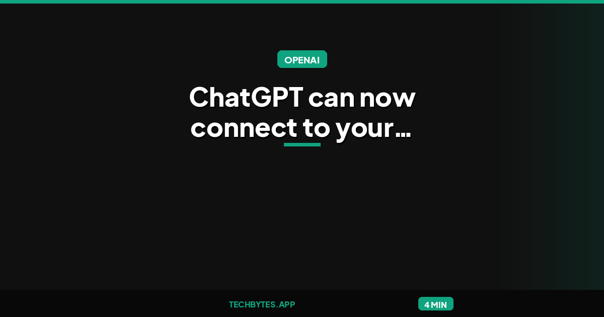 ChatGPT can now connect to your personal apps to mimic writing style