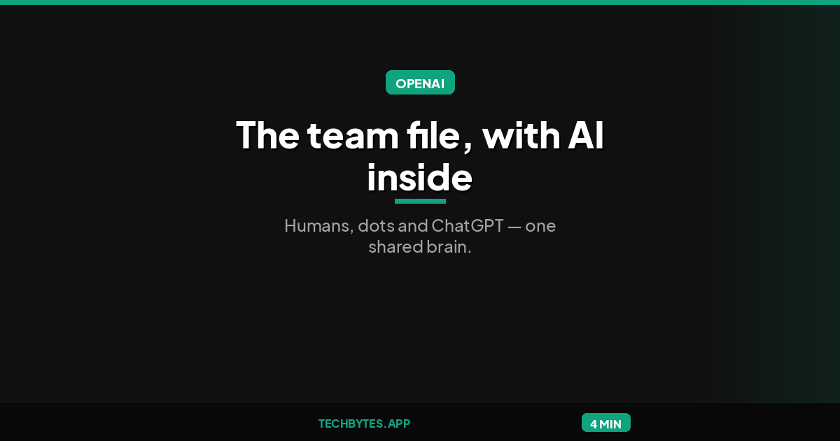 ChatGPT Space Gives Teams a Shared Workspace With Dots and AI