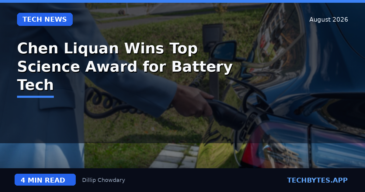 Chen Liquan Wins Top Science Award for Battery Tech