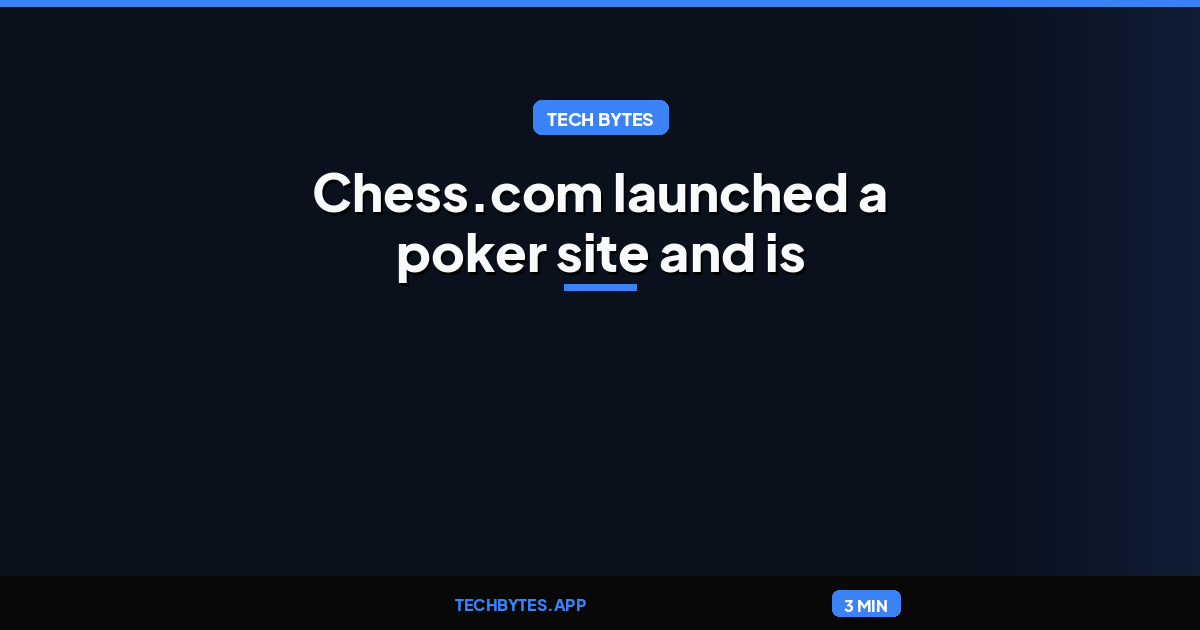Chess.com launched a poker site and is planning even more classic