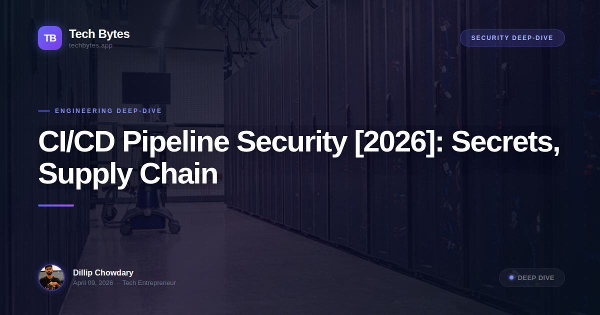 CI/CD Pipeline Security [2026]: Secrets, Supply Chain