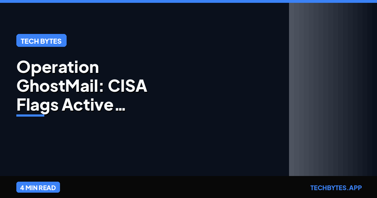 Operation GhostMail: CISA Flags Active Zimbra & SharePoint Exploits
