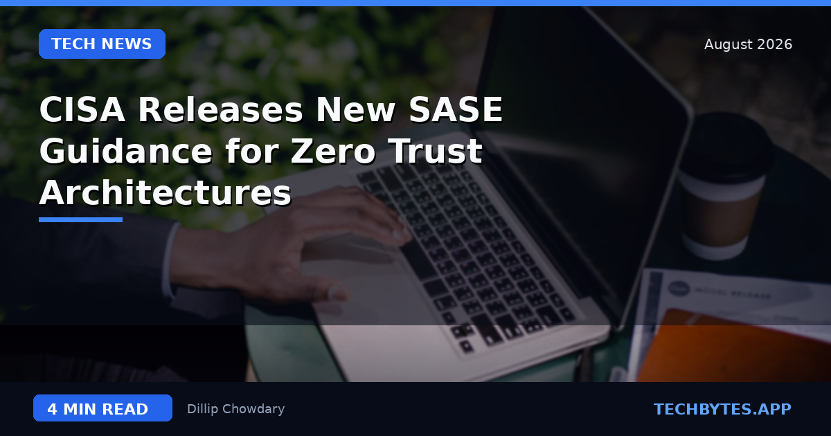 CISA Releases New SASE Guidance for Zero Trust Architectures