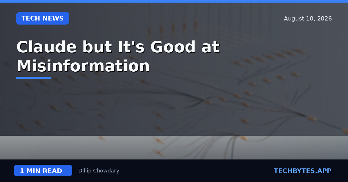 Claude but It's Good at Misinformation