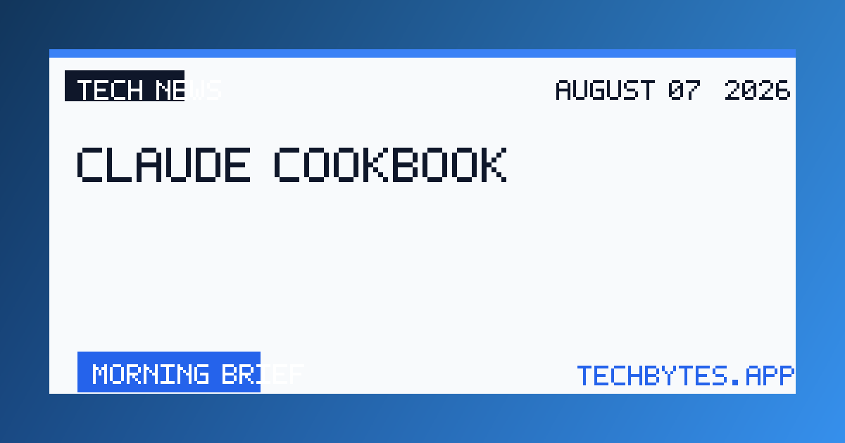 Claude Cookbook