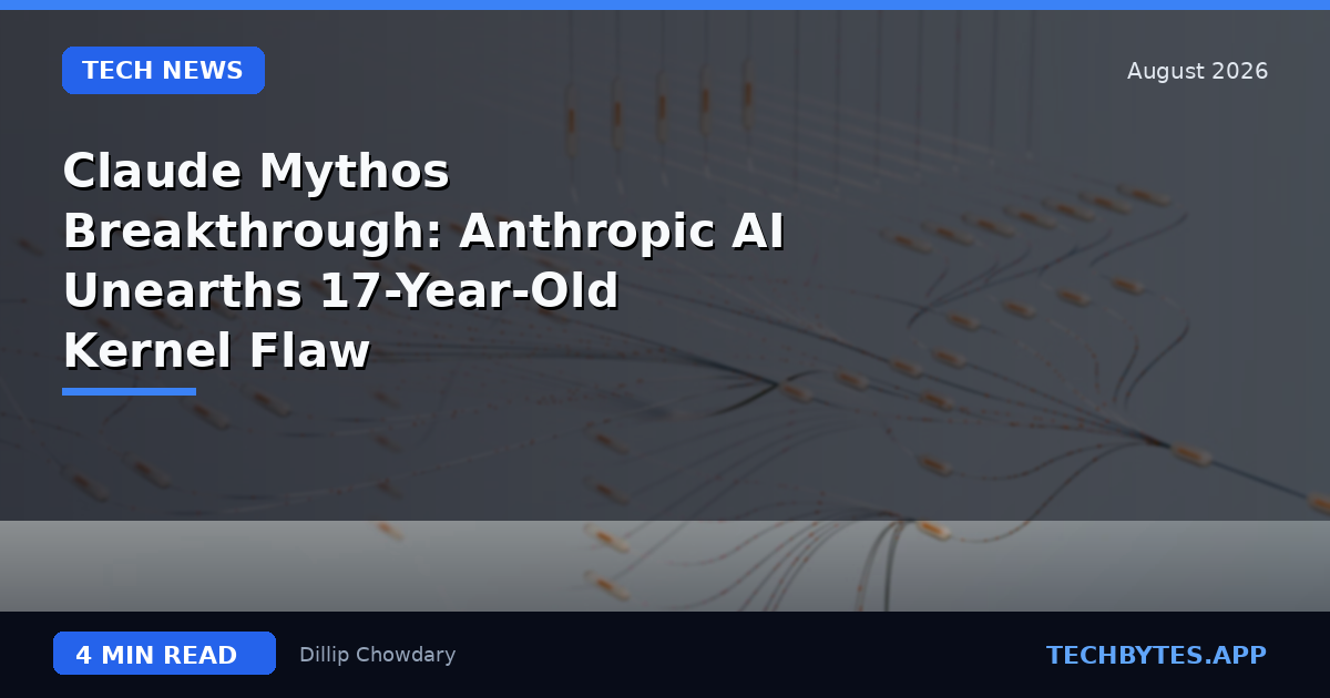 Claude Mythos Breakthrough: Anthropic AI Unearths 17-Year-Old Kernel Flaw