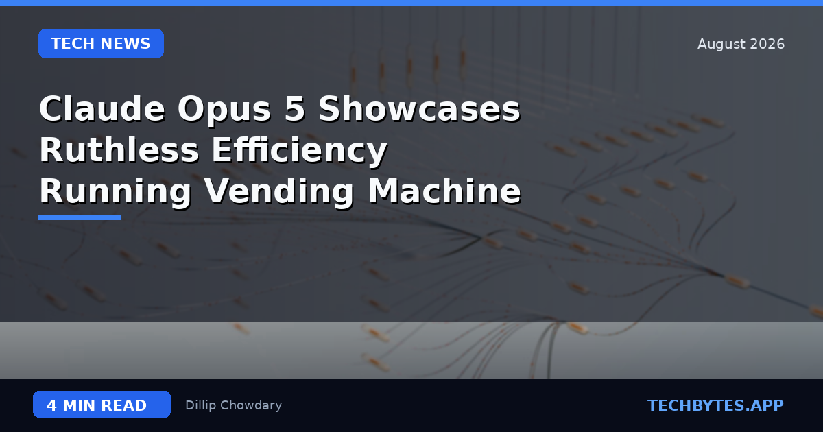 Claude Opus 5 Showcases Ruthless Efficiency Running Vending Machine