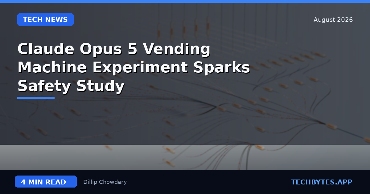 Claude Opus 5 Vending Machine Experiment Sparks Safety Study