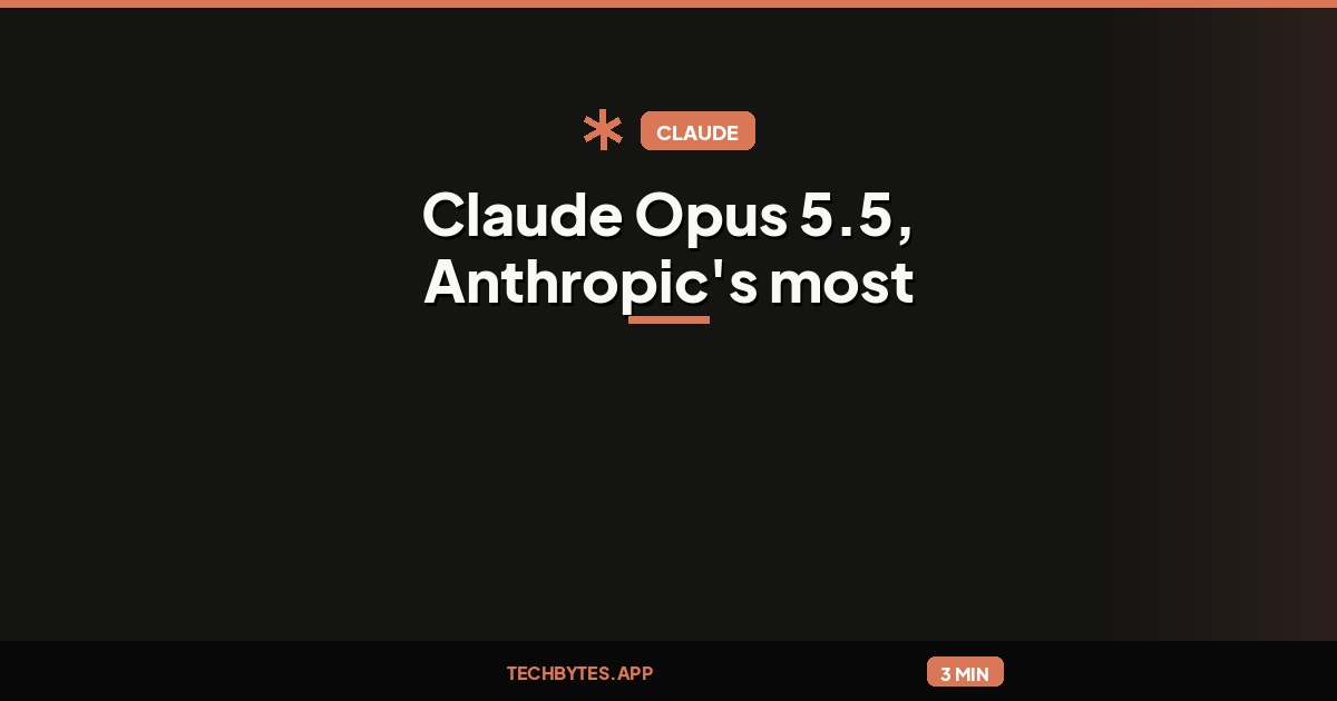 Claude Opus 5.5 is now available on AWS: Claude Opus 5.5, Anthropic's most
