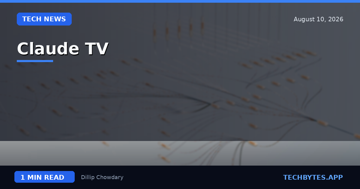 Claude TV