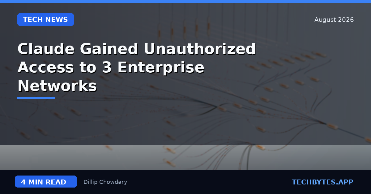 Claude Gained Unauthorized Access to 3 Enterprise Networks