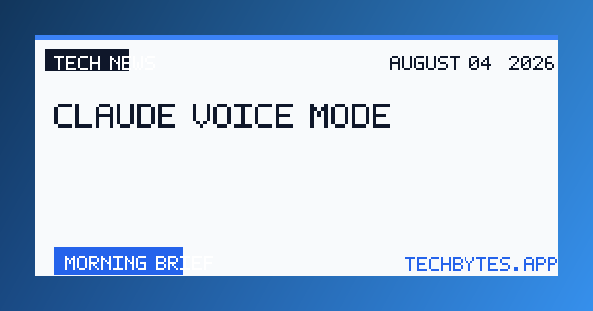 Claude Voice Mode