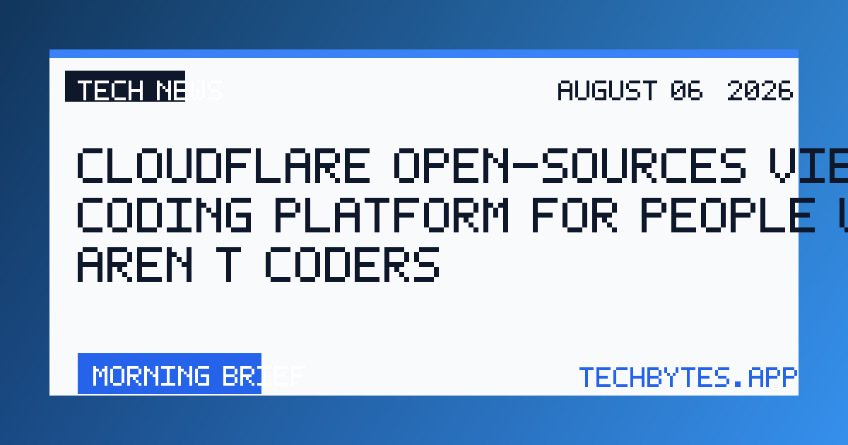 Cloudflare open-sources vibe-coding platform for people who aren't coders