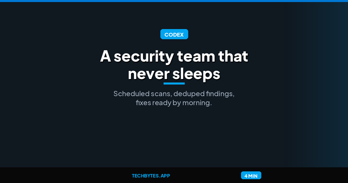 Codex Security Cloud Scans GitHub Repos and Drafts Fixes Remotely