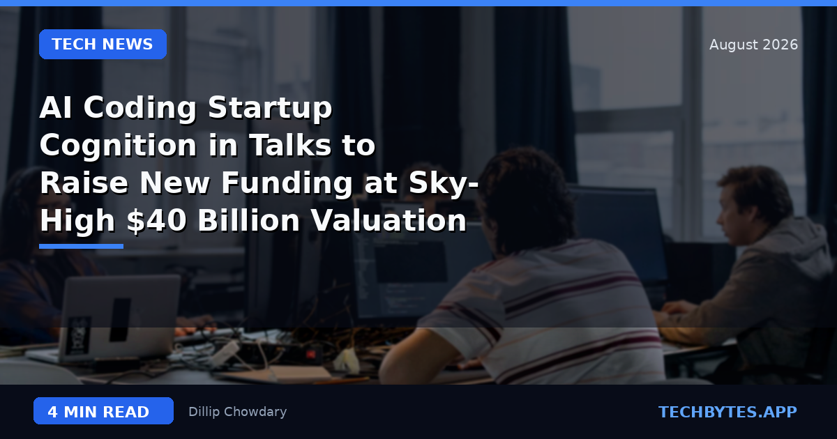 AI Coding Startup Cognition in Talks to Raise New Funding at Sky-High $40 Billion Valuation
