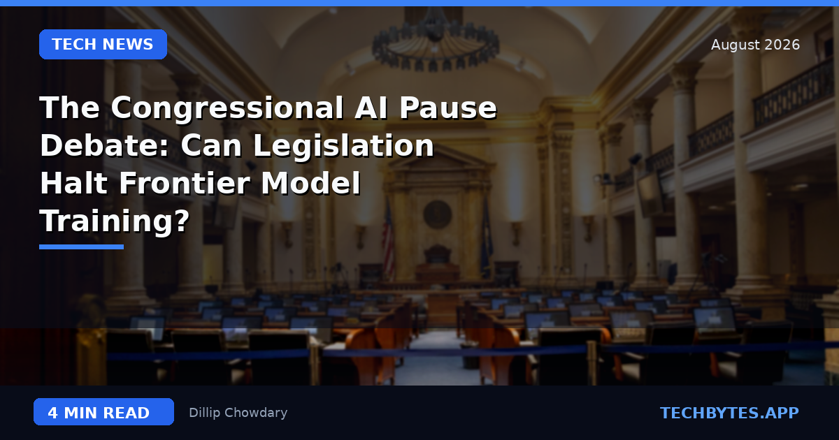 The Congressional AI Pause Debate: Can Legislation Halt Frontier Model Training?