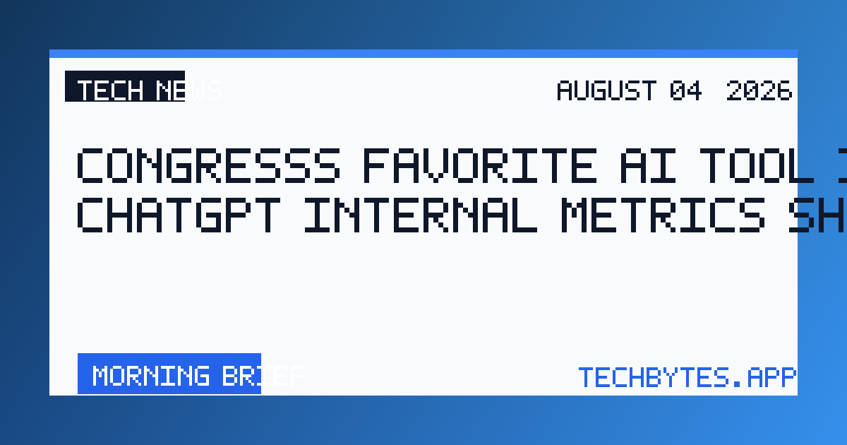 Congresss favorite AI tool is ChatGPT internal metrics show