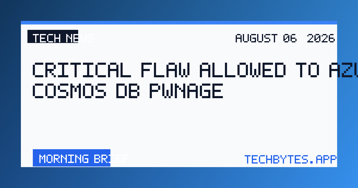 Critical Flaw Allowed to Azure Cosmos DB Pwnage