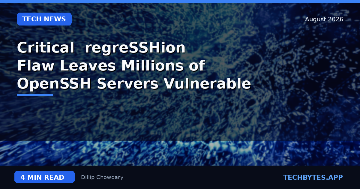 Critical 'regreSSHion' Flaw Leaves Millions of OpenSSH Servers Vulnerable