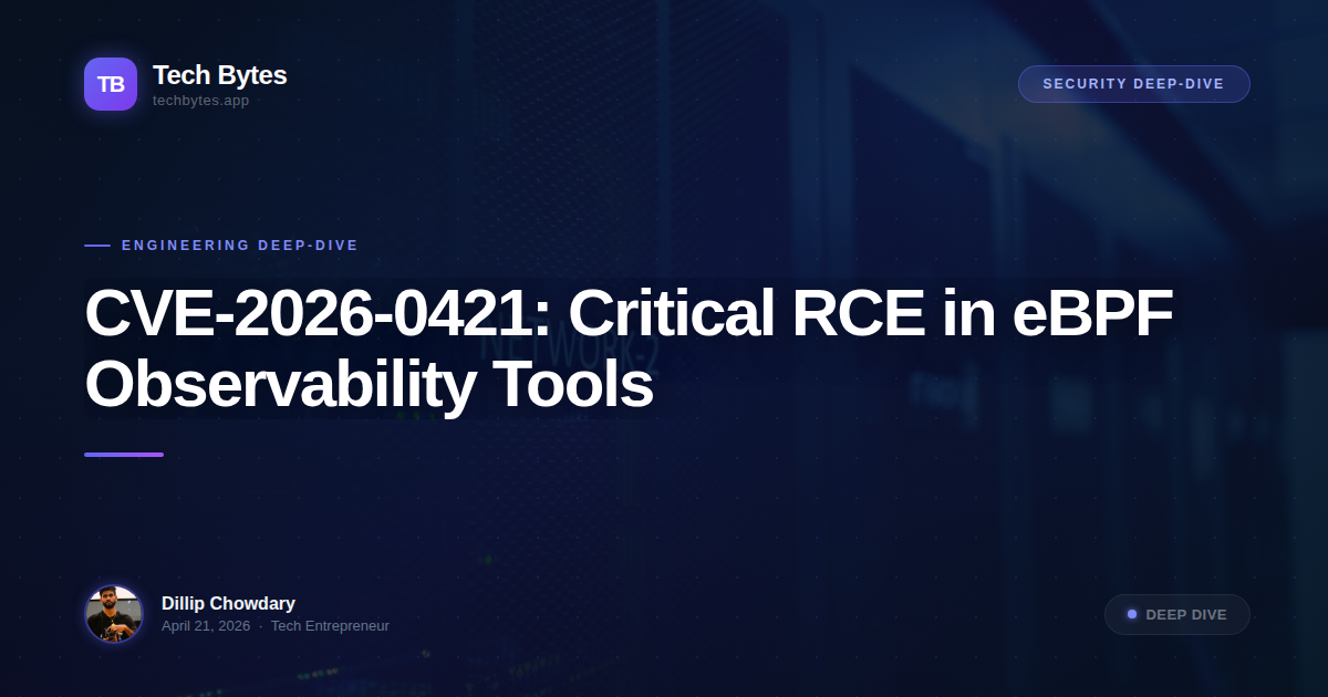 CVE-2026-0421: Critical RCE in eBPF Observability Tools