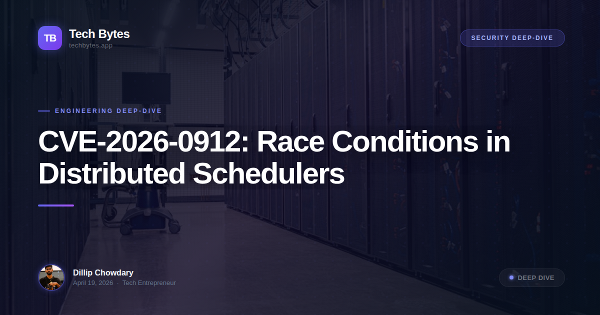 CVE-2026-0912: Race Conditions in Distributed Schedulers
