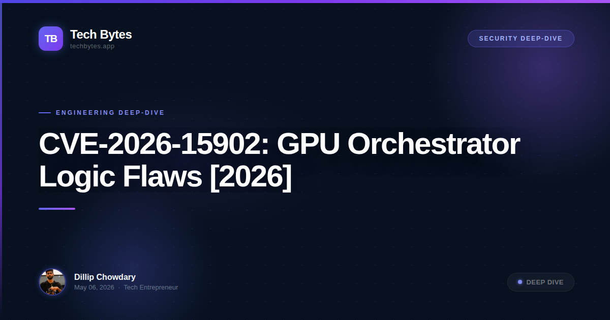 CVE-2026-15902: GPU Orchestrator Logic Flaws [2026]