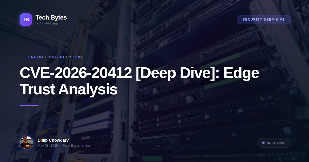 CVE-2026-20412 [Deep Dive]: Edge Trust Analysis