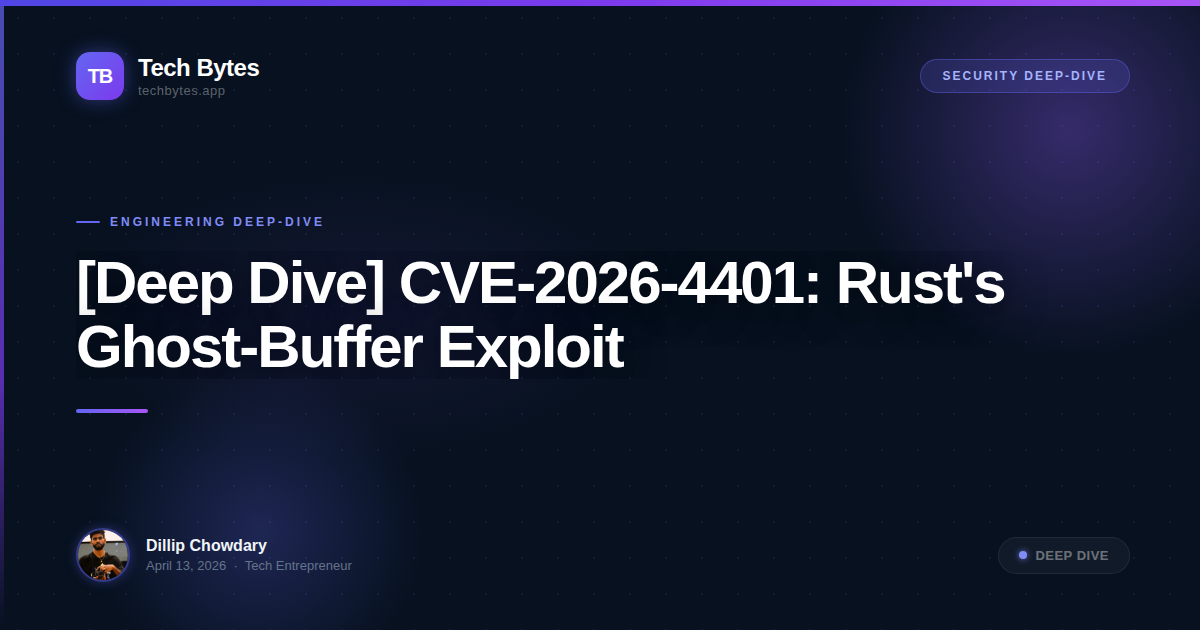 [Deep Dive] CVE-2026-4401: Rust's Ghost-Buffer Exploit