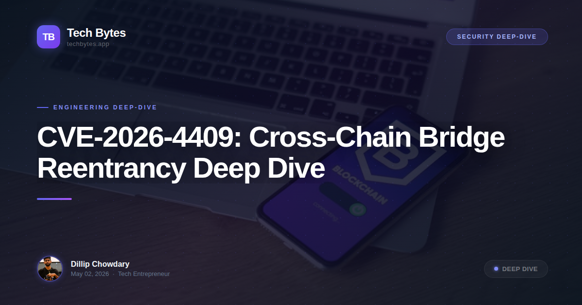 CVE-2026-4409: Cross-Chain Bridge Reentrancy Deep Dive