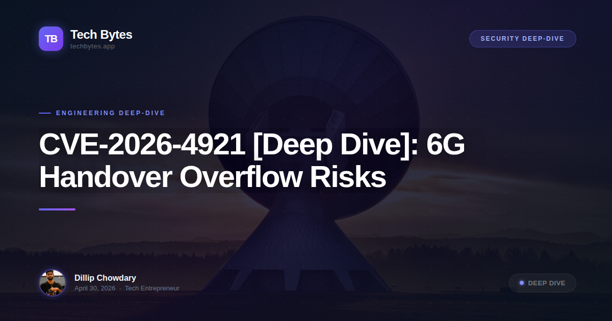 CVE-2026-4921 [Deep Dive]: 6G Handover Overflow Risks