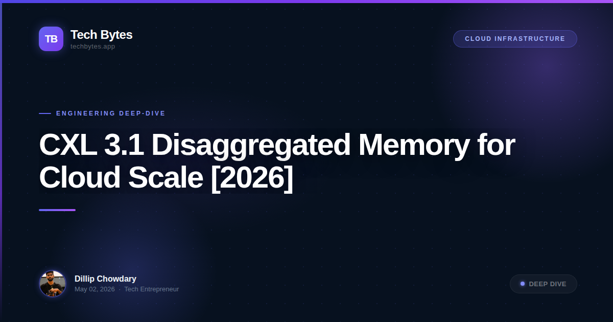 CXL 3.1 Disaggregated Memory for Cloud Scale [2026]