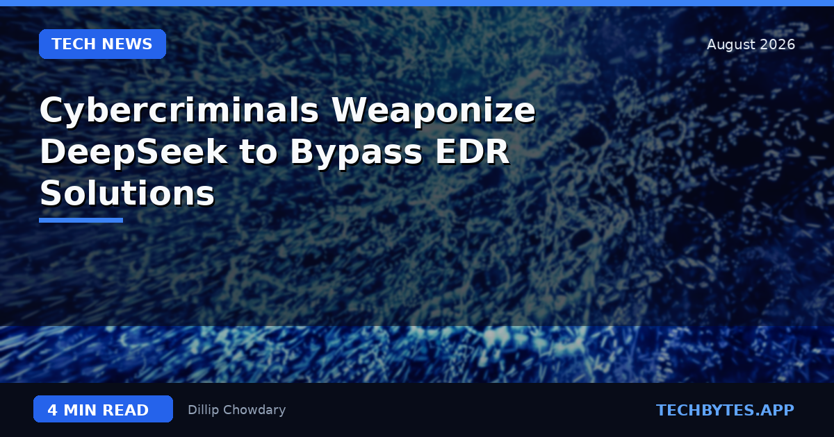 Cybercriminals Weaponize DeepSeek to Bypass EDR Solutions