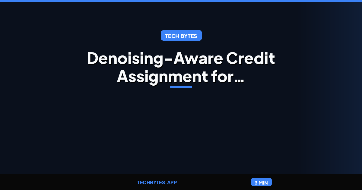 DACA-GRPO: Denoising-Aware Credit Assignment for Reinforcement Learning