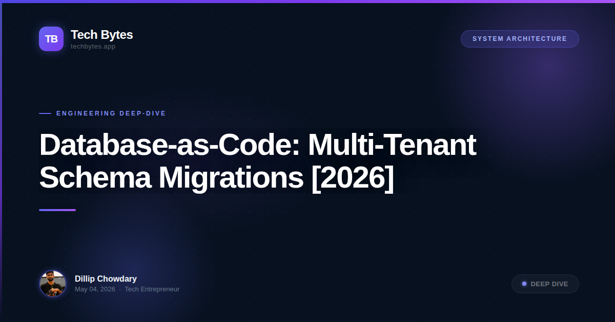 Database-as-Code: Multi-Tenant Schema Migrations [2026]