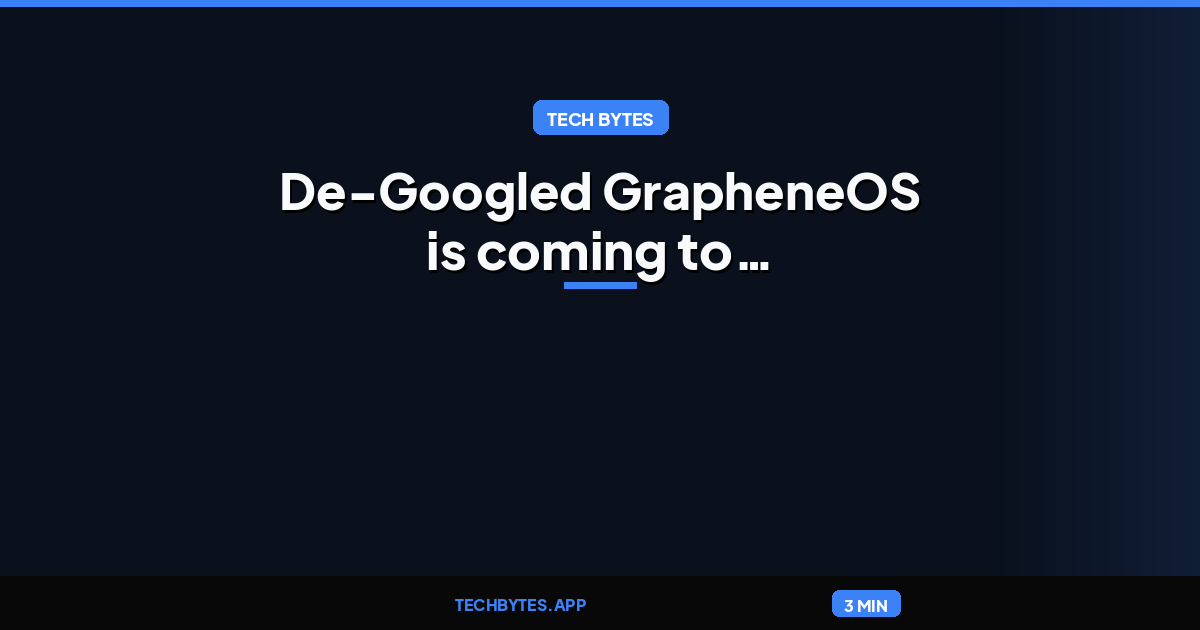 De-Googled GrapheneOS is coming to Motorola’s foldables next year