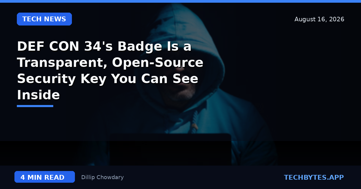 DEF CON 34's Badge Is a Transparent, Open-Source Security Key You Can See Inside