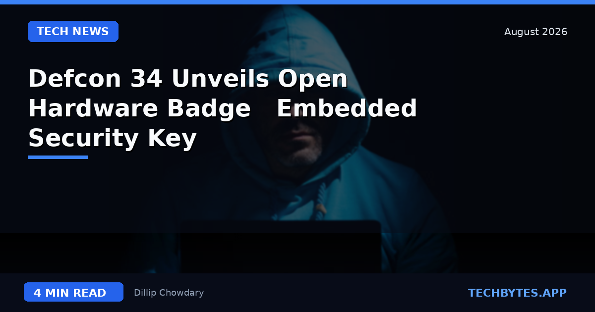 Defcon 34 Unveils Open Hardware Badge & Embedded Security Key