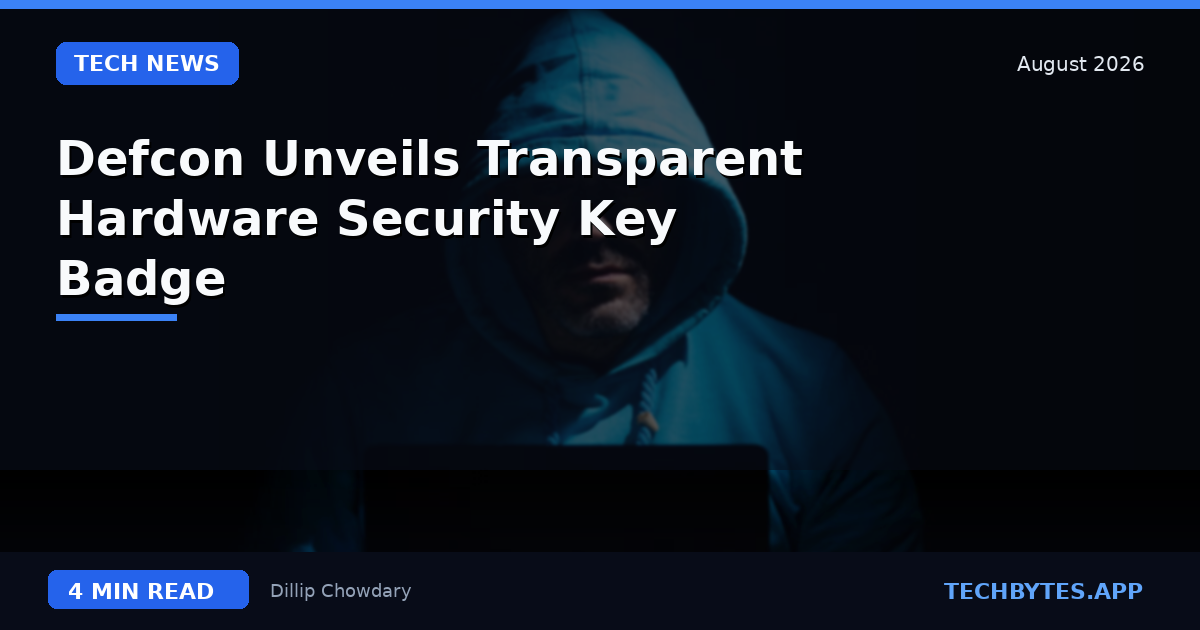 Defcon Unveils Transparent Hardware Security Key Badge