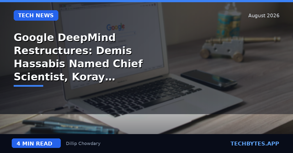 Google DeepMind Restructures: Demis Hassabis Named Chief Scientist, Koray Kavukcuoglu Takes Operations